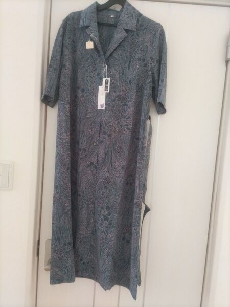 新品シニア 花柄 ワンピース 半袖ワンピース