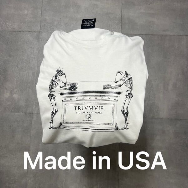 USAアメリカ製ドクロスカル骸骨ボーンズbonesキャラクターTシャツ古着グッドプリント