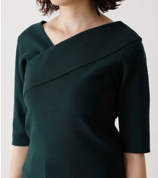 AZUL BY MOUSSY アシンメトリークロスニットトップス