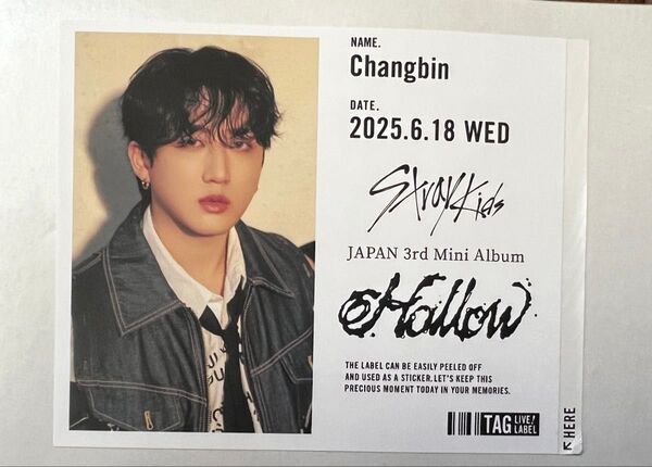 stray kids Holloweラベル缶(シールのみ) チャンビンchangbin