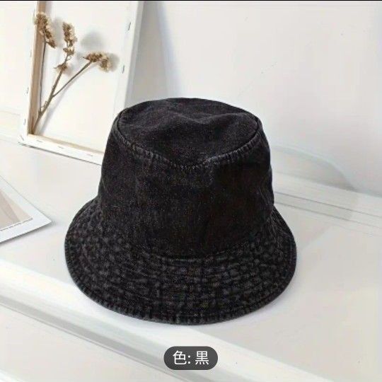 帽子 バケットハット デニム ブラック