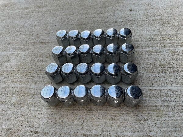 21HEX M12×1.5 24個セットメッキホイールナット メッキラグナット 袋ナット