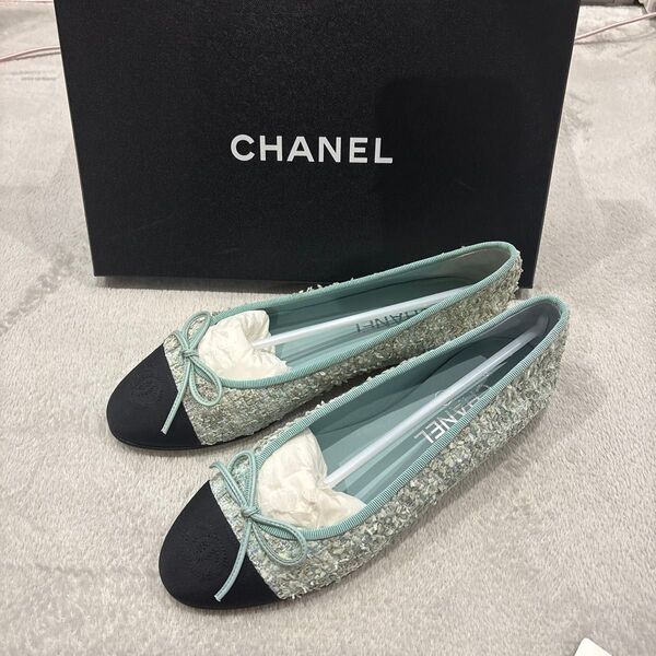 CHANEL パンプス バレエシューズ フラットシューズ ツイード 新品未使用品