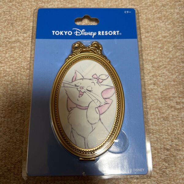 ディズニーリゾート マリー ミラー 新品 おしゃれキャット 手鏡 コスメ アクセサリー TDR TDL