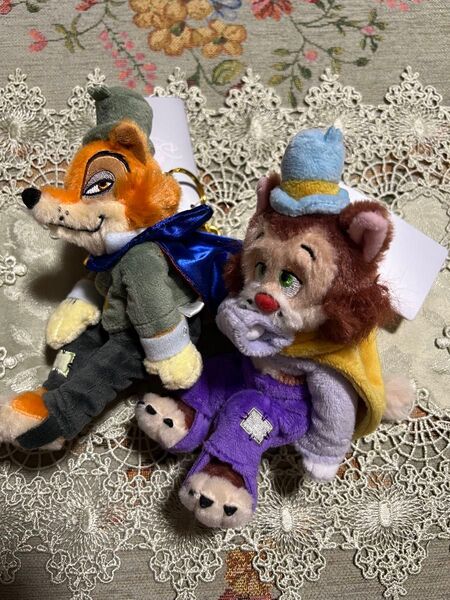 ディズニーストア ファウルフェロー ギデオン ぬいぐるみキーホルダー プラッシュキーチェーン ピノキオ 正直ジョン