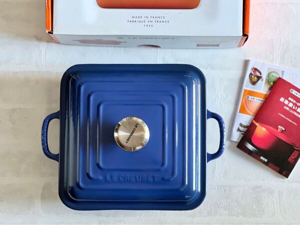 新品 LE CREUSET ルクルーゼ ココット・スクエア 24cm コバルトブルー