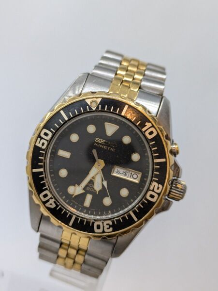 SEIKO セイコー SPORTS 200 腕時計 5M43-0A40 自動巻 KINETIC キネティック アナログ