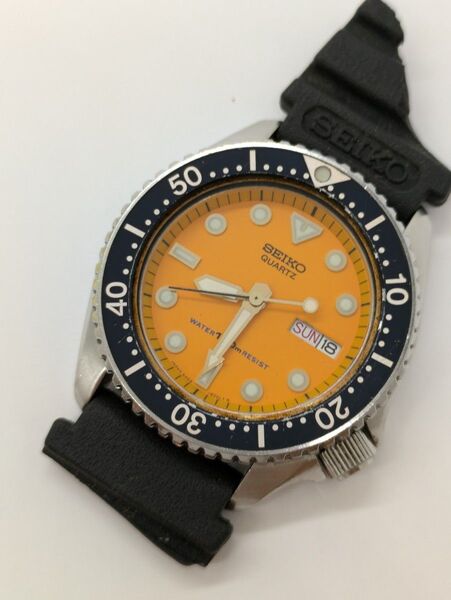 SEIKO セイコー メンズ クォーツ オレンジ ダイバー 150m 腕時計 6458-600A 稼働品