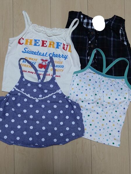 タンクトップ キャミソール 夏服 女の子 子ども服 100cm まとめ売り ノースリーブ