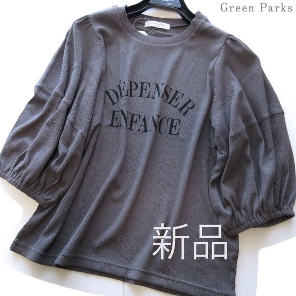 新品Green Parks/chocol raffine robe ギャザーボリューム袖ヨウリュウトップス/GR