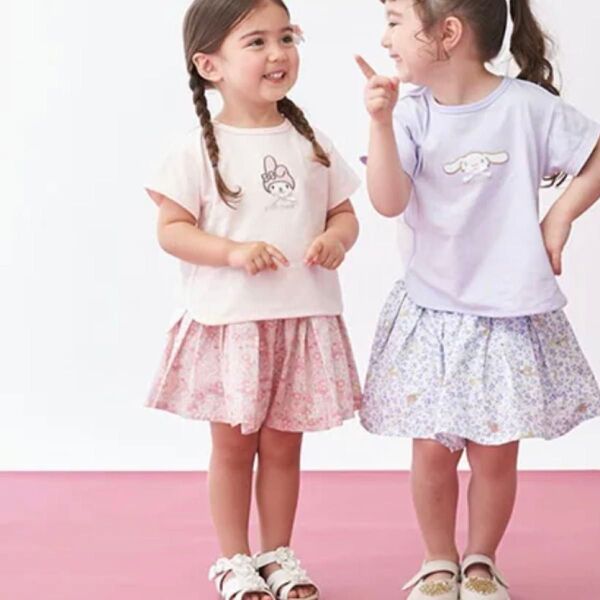 サンリオ マイメロ タック プリーツ キュロット スカート スカパン パンツ