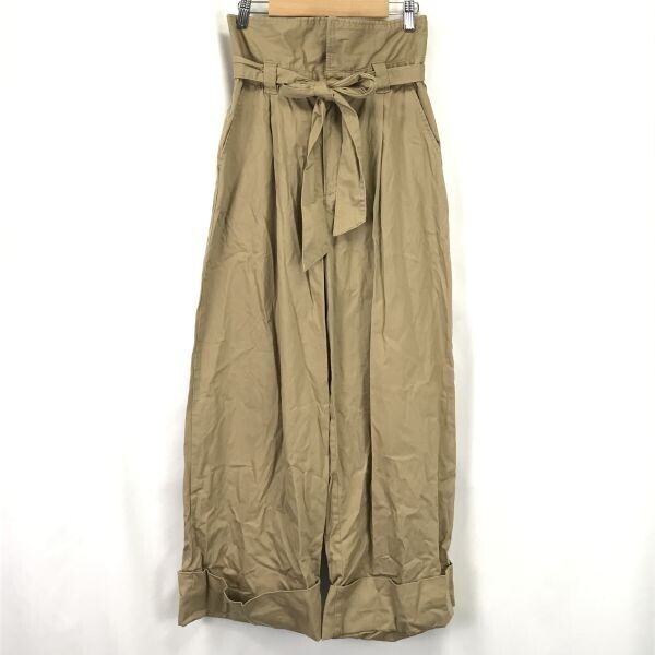 grove★ワイドパンツ/ハイウエスト【Womens size -M/股下69cm/ベージュ/beige】Pants/Trousers◆BH213