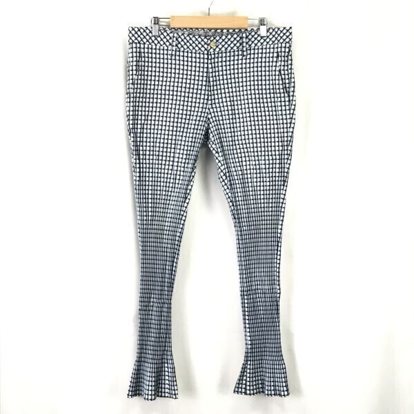 キャロウェイ/callaway/コレクションモデル★チェック柄/ストレッチパンツ【women’s size -L/股下74cm/白×黒】Pants/Trousers◆BH61