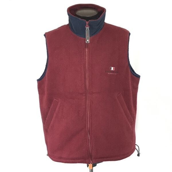 日本製★ケンショーアベ/KENSHO ABE SPORTS★フリースベスト【メンズ5/L-XL/ワインレッド】ゴルフ/Jacket/Jumper/Vest◆pBH608