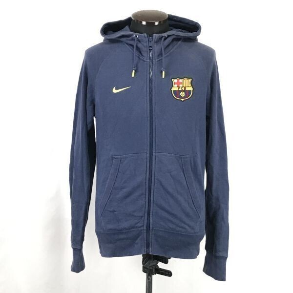 ナイキ/NIKE★FCB/サッカー/FCバルセロナ/スウェット/ジップパーカー【メンズS/紺系/navy】スペイン/Jackets/Parker◆BH84