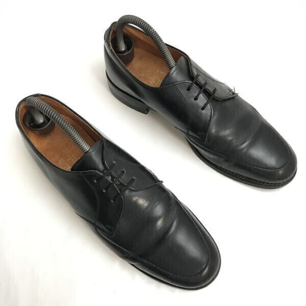 70s-80s/イングランド製☆EATON Royal Sceptre☆本革/Uチップ【26.0/black/黒】Vintage/キャッツポウヒール/ビジネス/Dress shoes◇bi-097