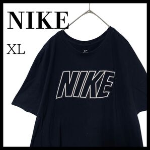 NIKE ナイキXL ブラック ビッグロゴ Tシャツ