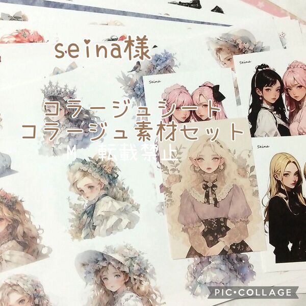 コラージュシート seina様 計47枚 コラージュ素材 デザインペーパー