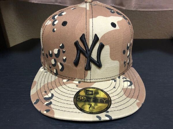 NEW ERA ベースボールキャップ 迷彩柄 ニューヨーク・ヤンキース 7 3/8