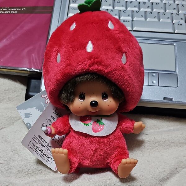 モンチッチ いちごのもんちっちさん ぬいぐるみ S 座り 高さ17cm