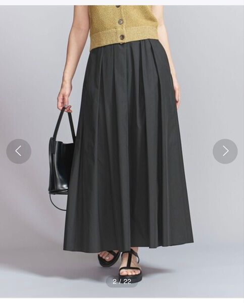 ユナイテッドアローズ BEAUTY&YOUTH UNITED ARROWS タイプライターギャザーマキシスカート