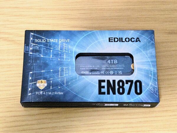 【新品・未開封】Ediloca EN870 SSD 4TB /高速・高耐久/PCIe Gen4x4 /ヒートシンク付き