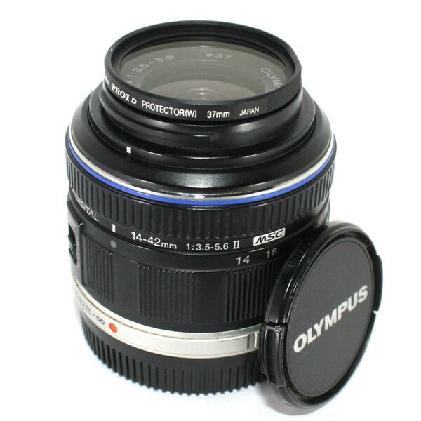 オリンパス OLYMPUS M.ZUIKO 14-42mm F3.5-5.6 Ⅱ 標準ズームレンズ ブラック☆完動☆動作確認済み