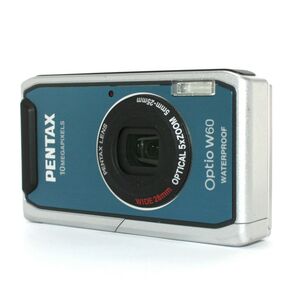 PENTAX Optio W60 ブルー オールドコンデジ 防水カメラ