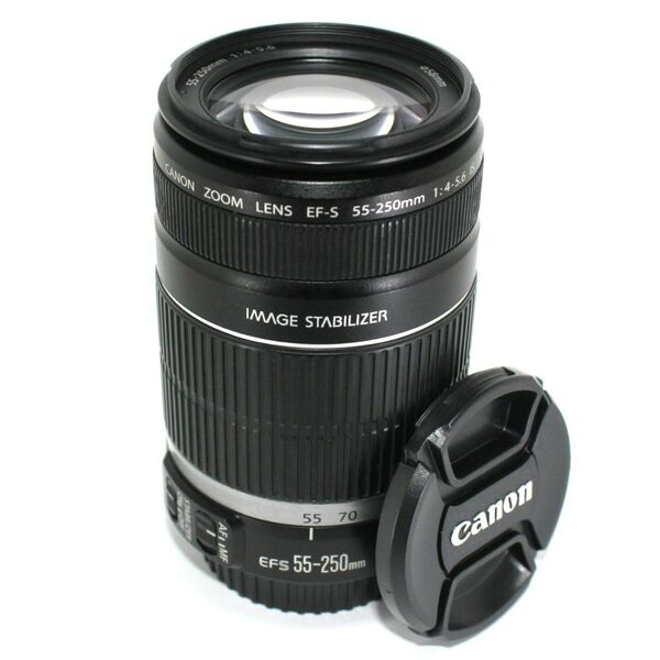 Canon ZOOM EF-S 55-250mm F4-5.6 IS 望遠ズームレンズ 訳あり完動品☆動作確認済み!