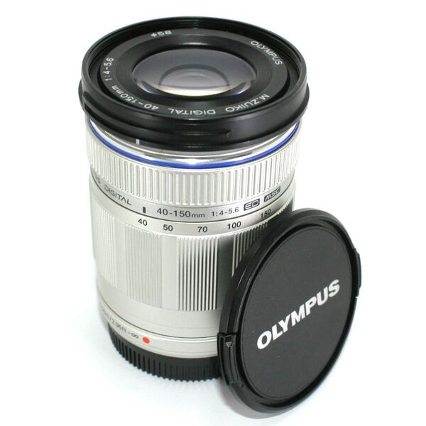 OLYMPUS M.ZUIKO 40-150mm F4-5.6 シルバー 望遠レンズ☆完動品☆動作確認済み!