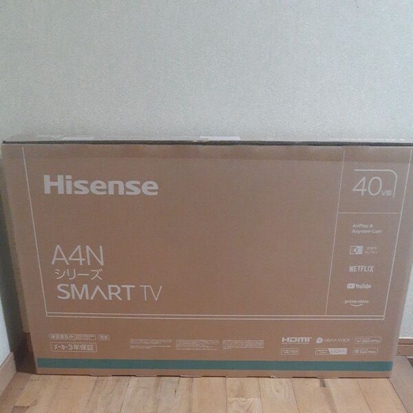 新品未使用 H isense smart TV 40A4N