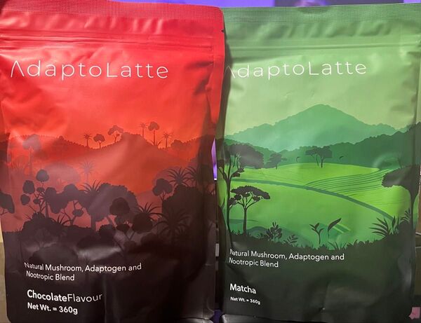 アダプトラテ AdaptoLatte マッシュルームコーヒー オリジナル360g×1袋 抹茶360g×1袋 計60食