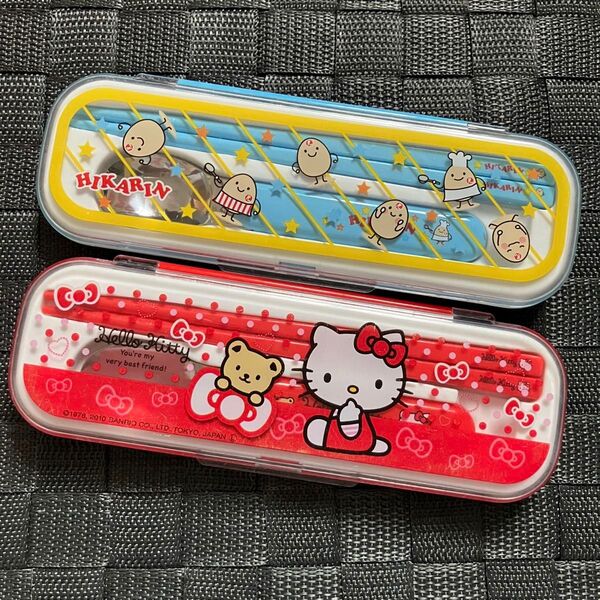 クーポンご利用ください キティ カトラリーセット はし スプーン フォーク ヒカリン 給食 お弁当 幼稚園 入学