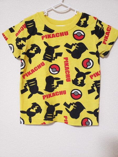 バースデイ☆ピカチュウ総柄半袖Tシャツ 100サイズ キッズ 男の子 女の子