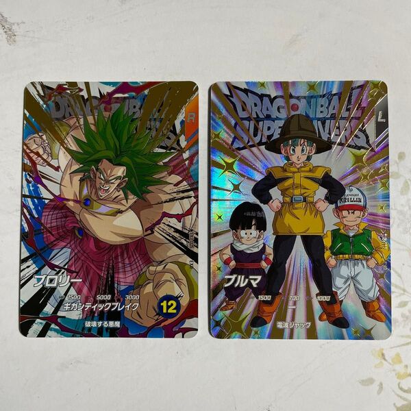 ドラゴンボールスーパーダイバーズ 神龍エクストラレア EX3-005ブロリー&EX3-002ブルマ
