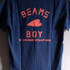 BEAMS BOY Tシャツ ハートロゴ ネイビー