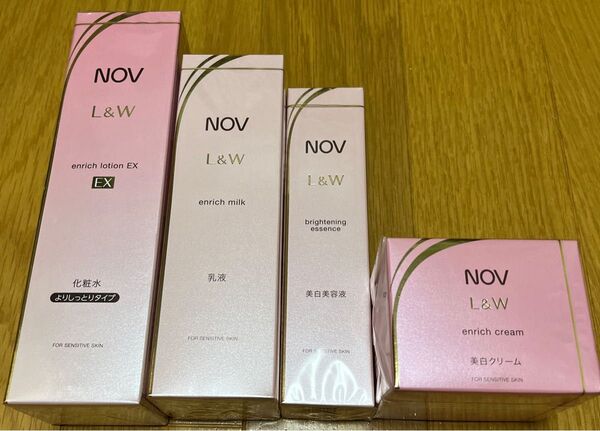 【期間限定値下げ】 NOV L&W 化粧水 美白美容液 乳液 美白クリーム 4点セット