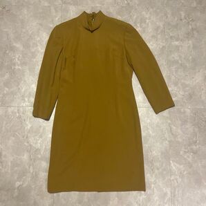 ハイネックワンピース ワンピース カーキ ベージュ キャメル 長袖 ヴィンテージ