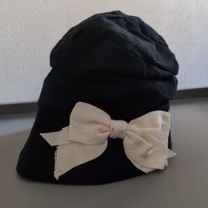 【美品】CA4LA カシラ リボン ハット バケット リボン付き