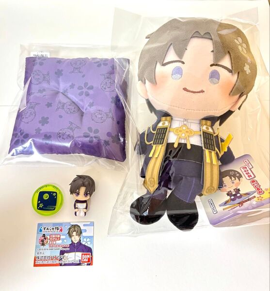 わんぱく!刀剣乱舞 へし切長谷部 ぬいぐるみ 座布団風クッション すわらせ隊