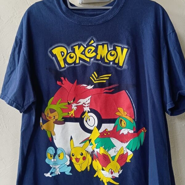 ポケモン Tシャツ ネイビー 古着 XL 海外古着