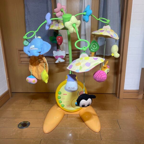 ディズニーキャラクターズ やわらかガラガラメリー デラックス 美品 動作確認済み TOMY ディズニー Disney