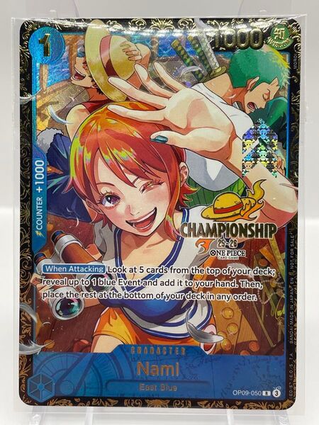 超希少 英語版 ナミ チャンピオンシップ プロモ ワンピースカード 新品未開封