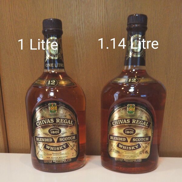 スコッチ古酒 シーバスリーガル 12年 CHIVAS REGAL 1L 1.14L 43% 2本セット