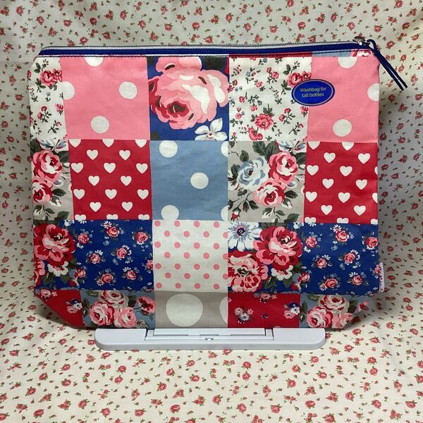 【未使用】キャスキッドソン ポーチ パッチワーク Cath Kidston 大サイズ レア ①