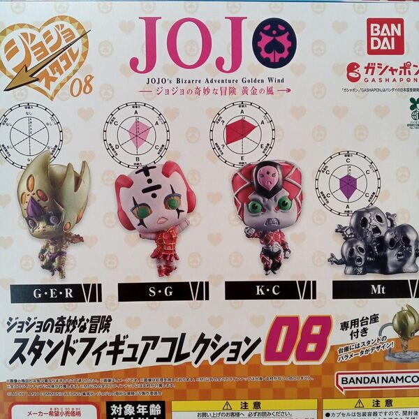 ジョジョの奇妙な冒険 スタンドフィギュアコレクション08 全4種セット フルコンプ ガチャ カプセル