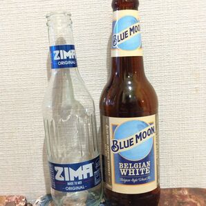 空き瓶2本セット ジーマZIMA ブルームーンビールBLUEMOON 空きビン 空壜