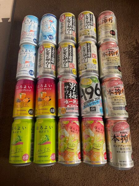 各種缶酎ハイとお菓子詰め合わせ20本セット チューハイ お酒 ほろよい 缶チューハイ アルコール 詰め合わせ