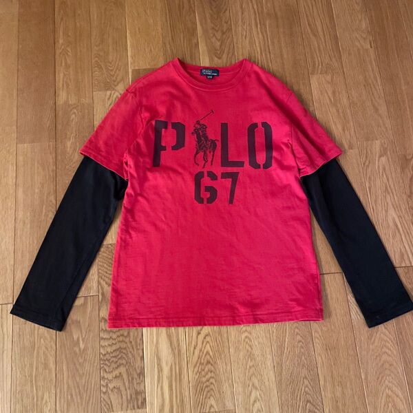 160 POLO by Ralph Lauren 赤 長袖カットソー 160 キッズL 長袖Tシャツ