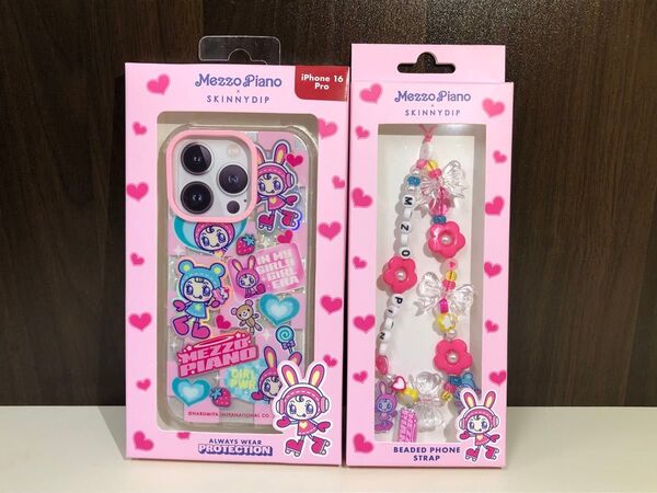 【新品】メゾピアノ×スキニーディップ iphone16proケース、ストラップ